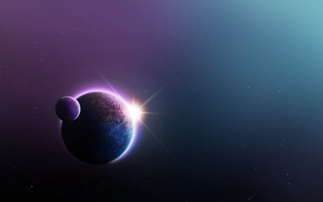 Space planet star background matte free wallpaper for desktop - medium preview image