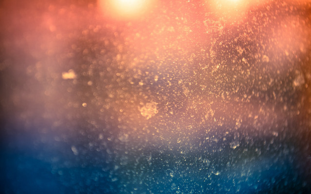 Blurry streetlight rain night city free wallpaper for desktop - medium preview image