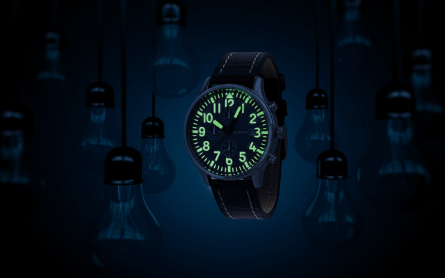 Watch green numbers hanging lights free wallpaper for desktop - medium preview image