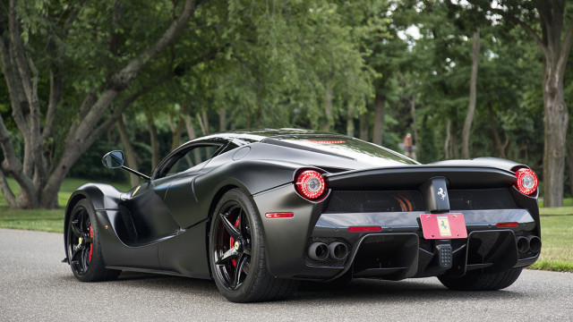 Black sports car parked road #5 free wallpaper for desktop - medium preview image