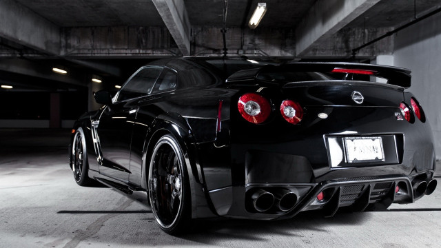 Black sports car parking garage #13 free wallpaper for desktop - medium preview image
