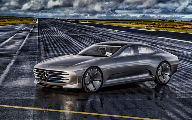 Silver car wet runway cloudy free wallpaper for desktop - medium preview image