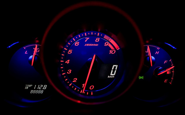 Speedometer night lights precisionism rendering free wallpaper for desktop - medium preview image