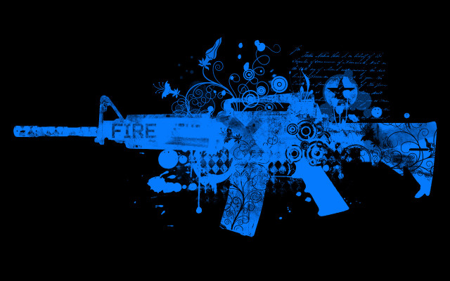 Blue gun flower spray paint free wallpaper for desktop - medium preview image