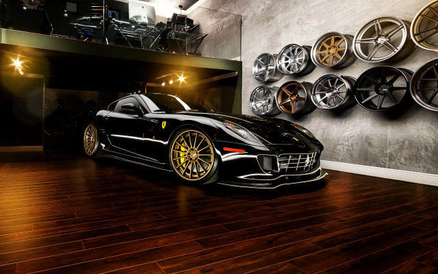 Black sports car garage wheels #2 free wallpaper for desktop - medium preview image