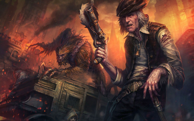 Man axe demon city epic free wallpaper for desktop - medium preview image