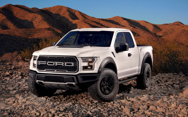 White truck rocky hills mountains free wallpaper for desktop - medium preview image