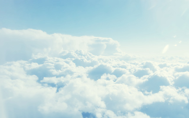 Sky clouds blue mountain horizon free wallpaper for desktop - medium preview image