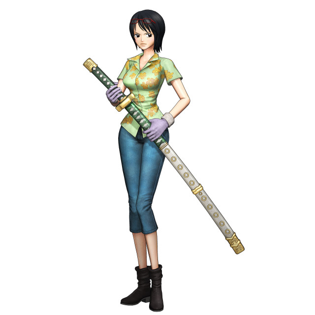 Woman sword green shirt jeans free wallpaper for tablet - medium preview image