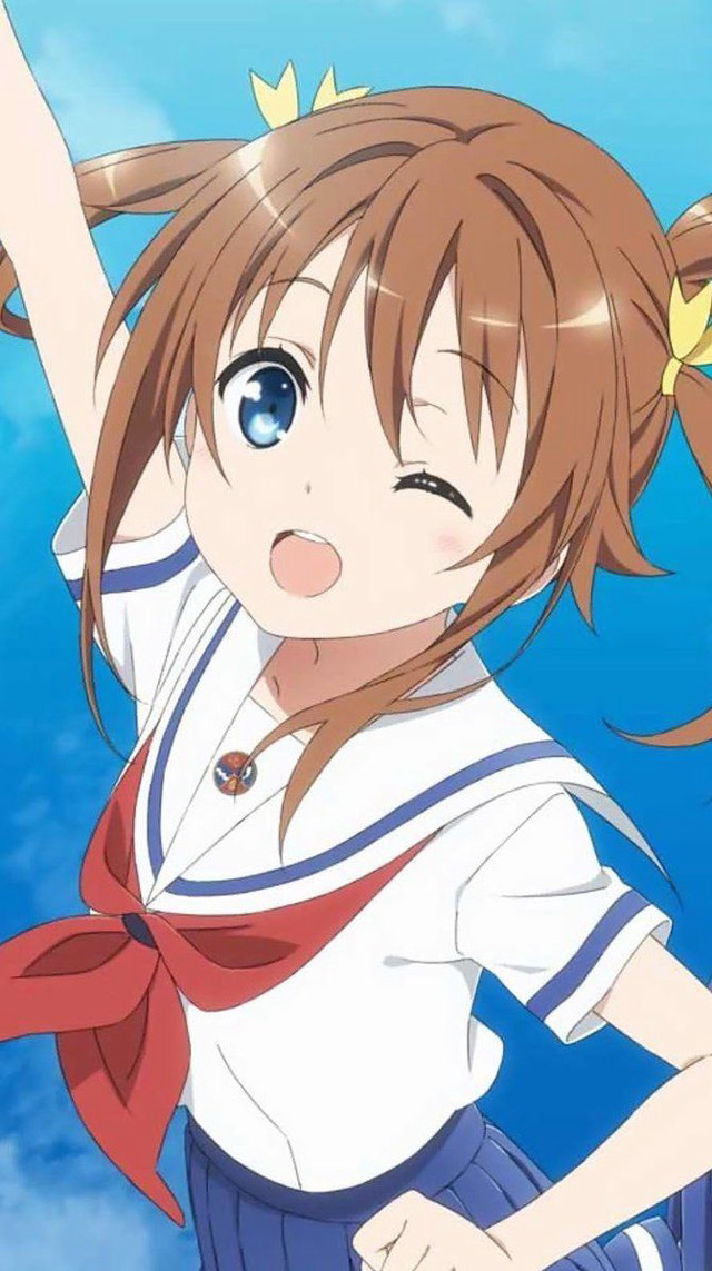 Girl ponytail bow water arms free wallpaper for mobile - medium preview image