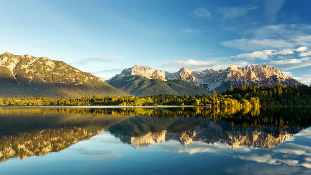 Mountain reflection lake trees sky #2 free wallpaper for desktop - medium preview image