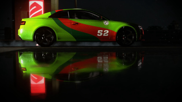 Green car red green stripe free wallpaper for desktop - medium preview image