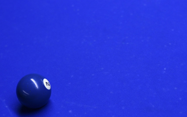 Smiley pool ball blue surface free wallpaper for desktop - medium preview image