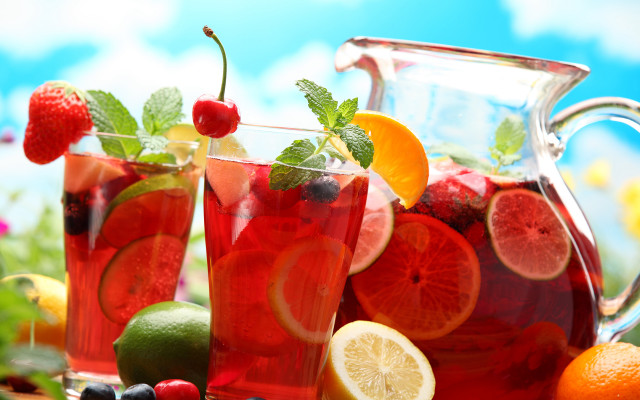 Water fruit iced tea summer free wallpaper for desktop - medium preview image
