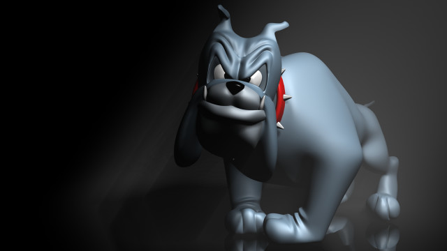 Cartoon dog red eye 3d free wallpaper for desktop - medium preview image