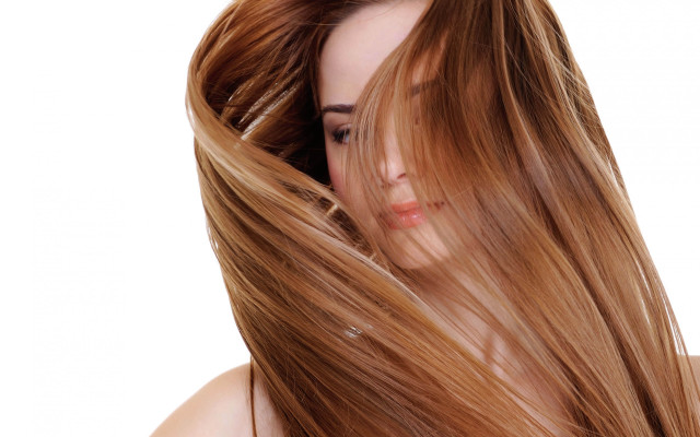 Woman shiny hair back closeup free wallpaper for desktop - medium preview image