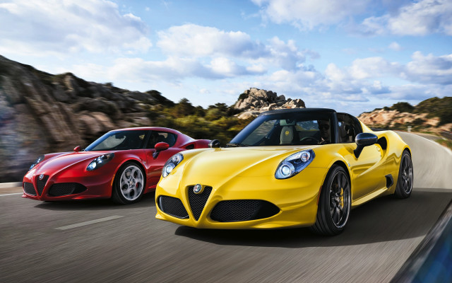 Two cars driving sunny day free wallpaper for desktop - medium preview image