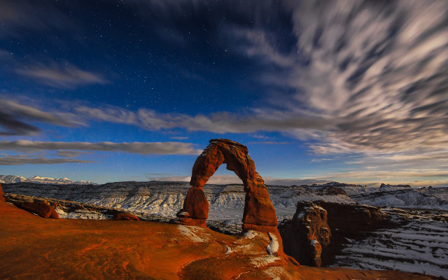 Desert rock formation cloudy sky #5 free wallpaper for desktop - medium preview image