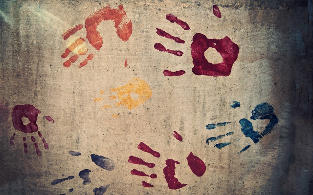 Hands fingers handprint cave painting free wallpaper for desktop - medium preview image