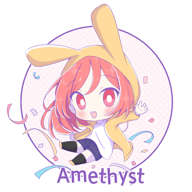 Pink hair anime sticker bunny free wallpaper for tablet - medium preview image