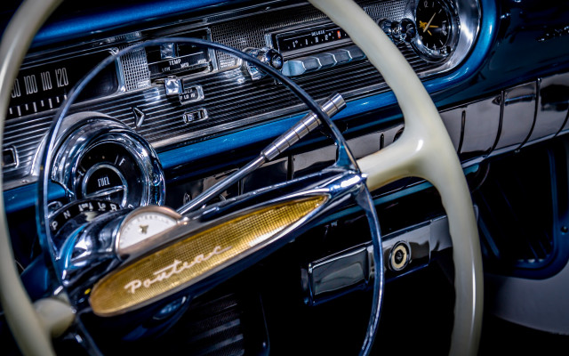 Classic car dashboard clock steering free wallpaper for desktop - medium preview image