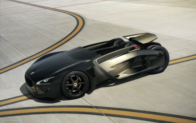 Black sports car yellow line free wallpaper for desktop - medium preview image