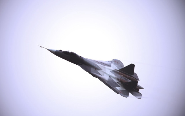 Jet flying sky white digital free wallpaper for desktop - medium preview image