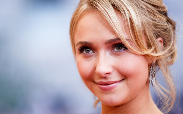 Blonde woman diamond earrings smiling free wallpaper for desktop - medium preview image