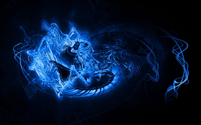 Blue swirling illusionism fire electricity free wallpaper for desktop - medium preview image