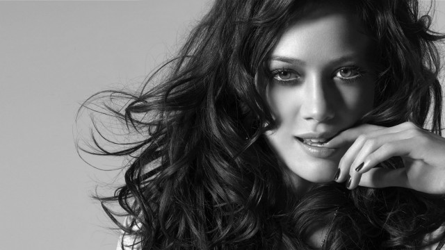 Woman long hair blowing wind free wallpaper for desktop - medium preview image