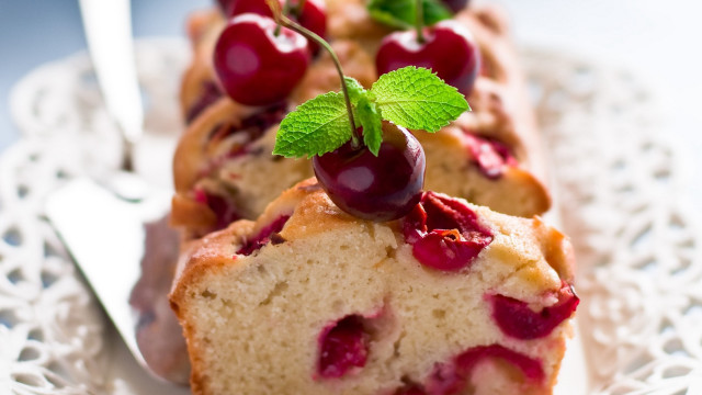 Cake cherries rococo pastel food free wallpaper for desktop - medium preview image