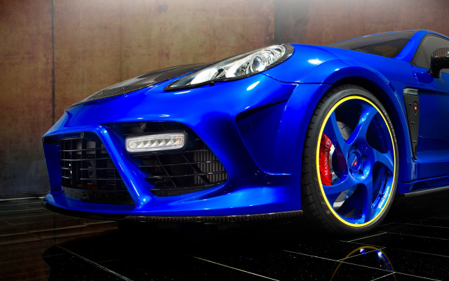 Blue sports car yellow rims #2 free wallpaper for desktop - medium preview image