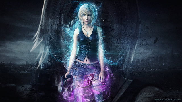 Bluehair blacktop purplelight gothic fantasy free wallpaper for desktop - medium preview image