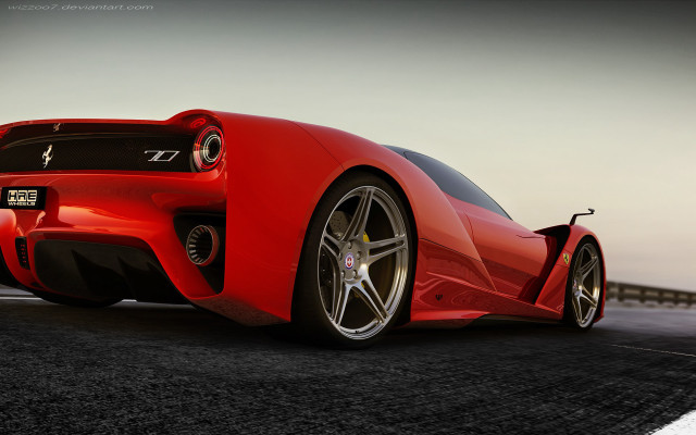 Red sports car race track #56 free wallpaper for desktop - medium preview image