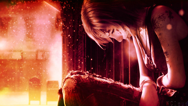 Woman sitting room firework background free wallpaper for desktop - medium preview image