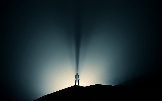 Hill light hologram fog volumetric free wallpaper for desktop - medium preview image