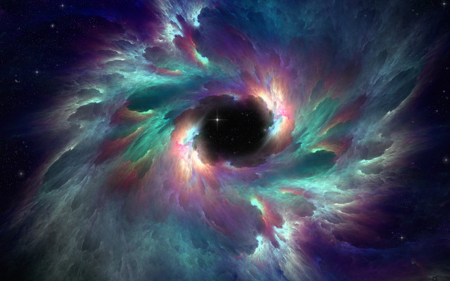 Blackhole colorful sky stars galaxy #2 free wallpaper for desktop - medium preview image