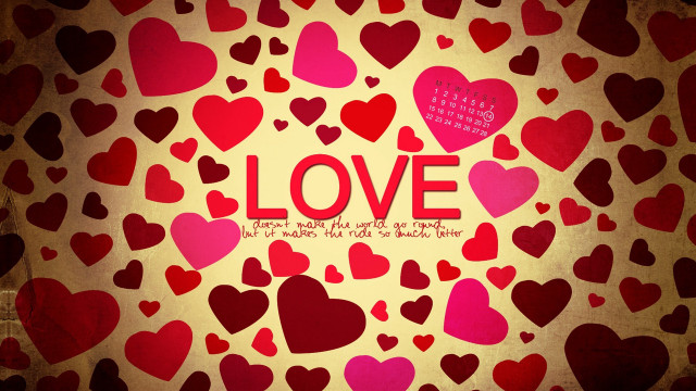 Hearts love wall message image free wallpaper for desktop - medium preview image