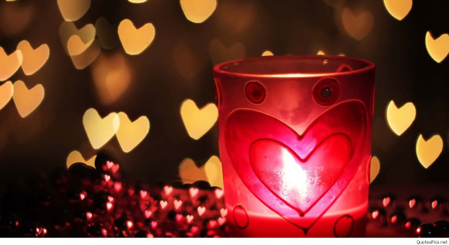 Red candle heart table hearts free wallpaper for desktop - medium preview image