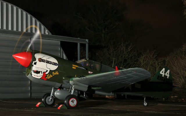 Green airplane skull wing red free wallpaper for desktop - medium preview image