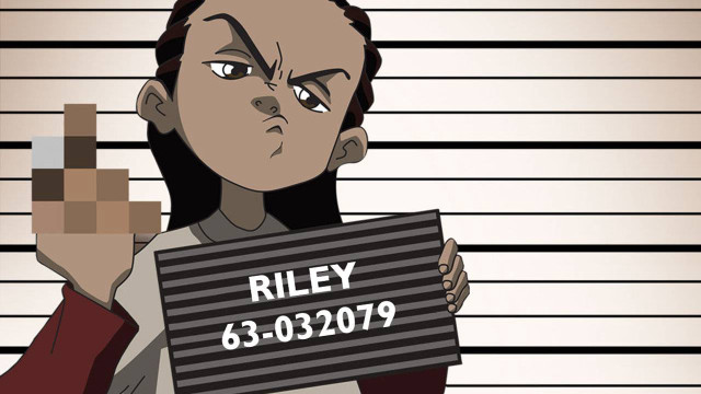 Cartoon character holding sign riley free wallpaper for desktop - medium preview image