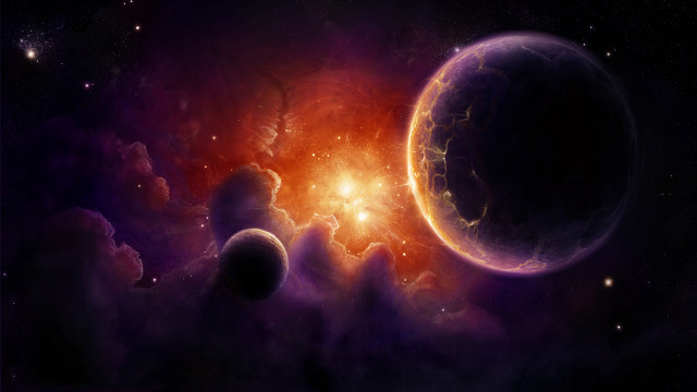 Space planet star moon milkyway free wallpaper for desktop - medium preview image