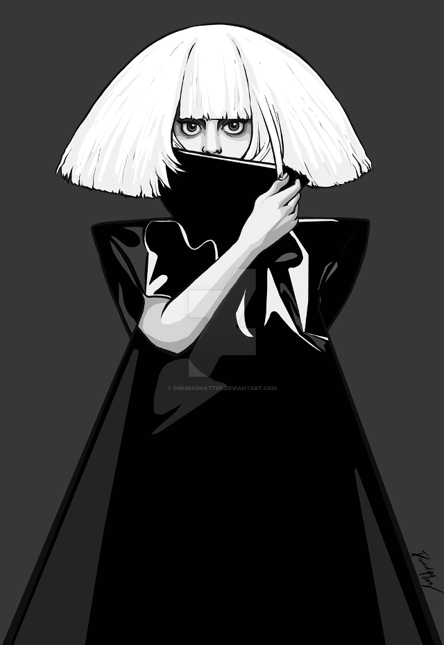 Woman black dress white hair free wallpaper for mobile - medium preview image