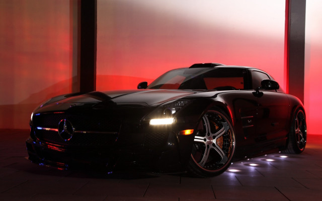 Black sports car red light #10 free wallpaper for desktop - medium preview image