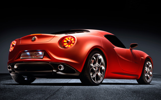 Red sports car dark room #62 free wallpaper for desktop - medium preview image