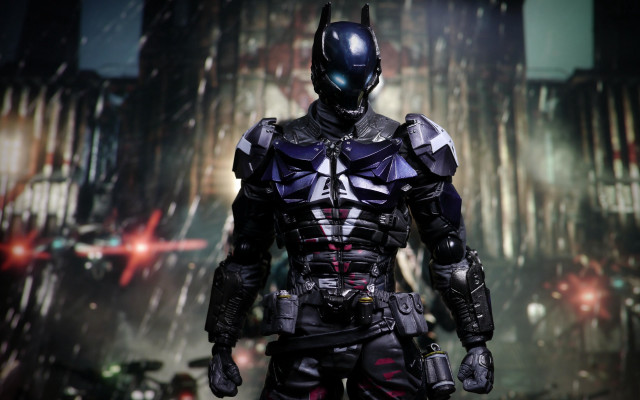 Batman cityscape rayonism armor christmas free wallpaper for desktop - medium preview image