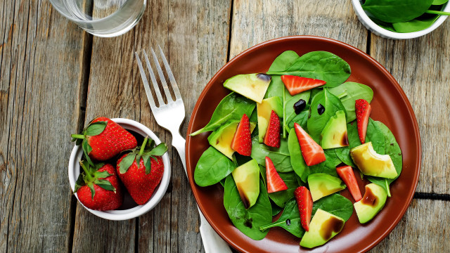 Spinach strawberries avocado arcimboldo food free wallpaper for desktop - medium preview image