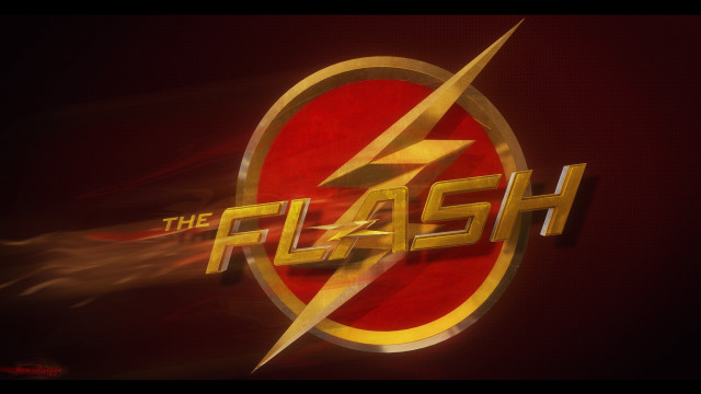 Flash logo red background yellow #2 free wallpaper for desktop - medium preview image