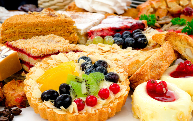 Pastries plate fork knife pastel free wallpaper for desktop - medium preview image