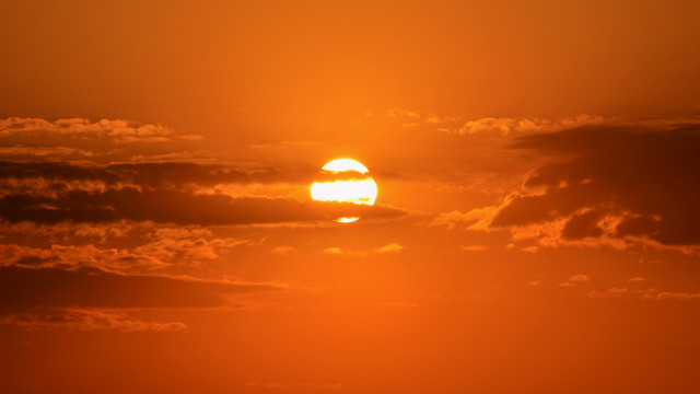 Sunset clouds plane orange sky free wallpaper for desktop - medium preview image